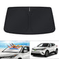 KUST Windshield Sun Shade for 2017-2026 Tesla Model Y/Model 3 Sunshade Accessories (Fit 2025-2026 Model Y Juniper / 2024 Model 3 Highland) Upgraded Foldable Sunshade, Blocks UV Rays Keep Car Cool