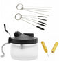 ABEST AirbrushSpray GunCarburetorCleaning Tool Set,13 Cleaning Wires Set + 5 Cleaning Needles + 5 Nylon Brushes + 1 Repair Tool for Removing Nozzle Paint, Dirt, Tattoo Tube,Carb Carburetor