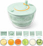 Salad Spinner 7‑Piece Multifunction Set – Lettuce Spinner, Vegetable Washer, Salad Chopper, Slicer, Shredder & Grater – Salad Bowl with Lid & All‑in‑One Kitchen Gadget for Easy Prep