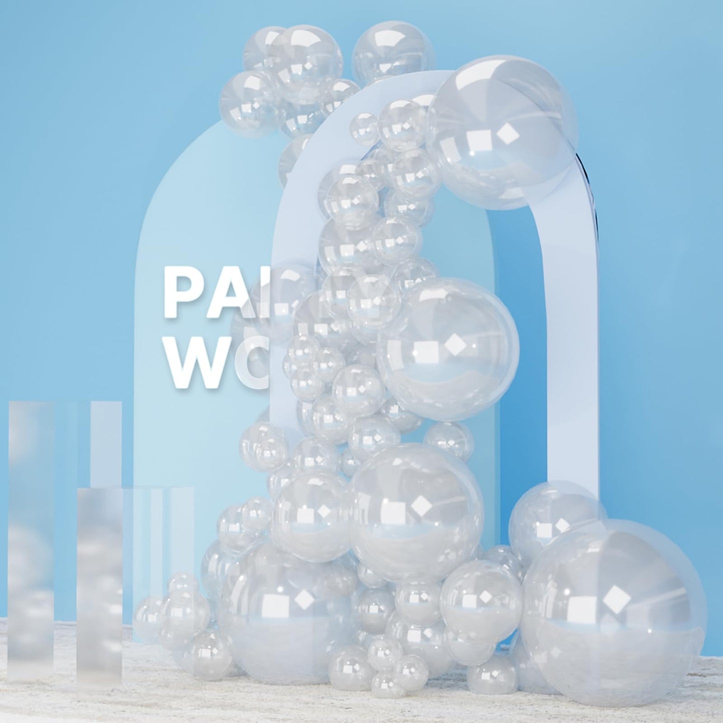 PartyWoo White Balloons 140 pcs Different Sizes of 18 12 10 5 Inch White Balloons Arch Kit Garland for Wedding Baby Shower Birthday Bridal Shower Graduation Engagement Party Decorations White-Y13