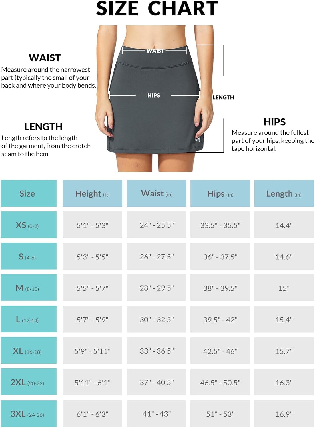 baleaf Damen Tennis Golf Röcke Skorts mit Shorts Laufsport Stretch Athletic mit Innentaschen