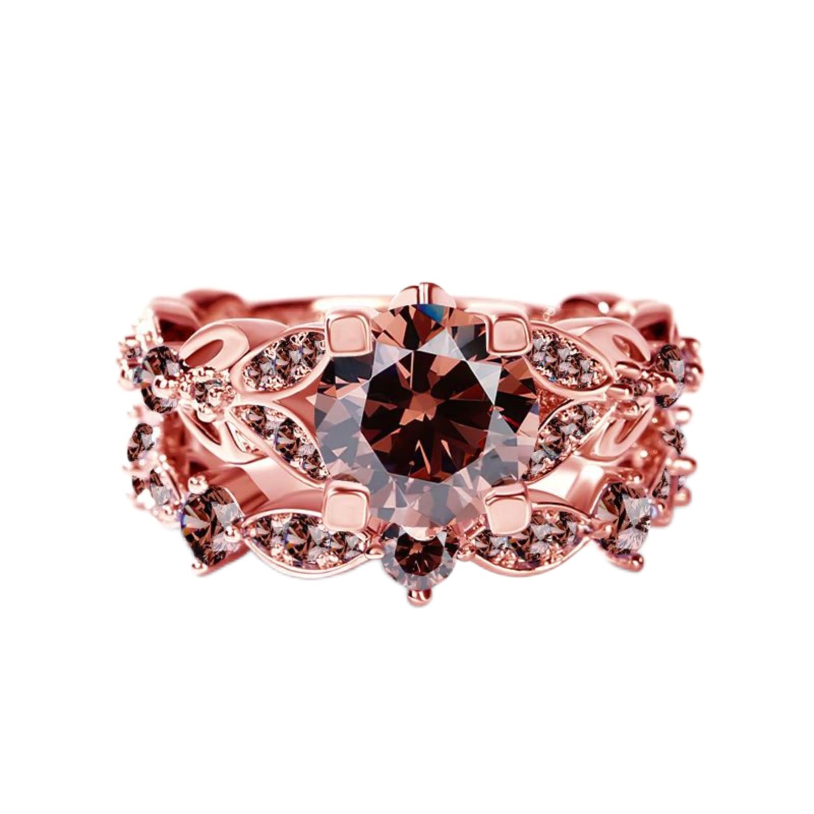 4.3 Carat Butterfly Ring 925 Sterling Silvers Crystal Ring Topaz Rings Bridal Rings Set for Women Wedding Engagement Promise With Jewelry Box