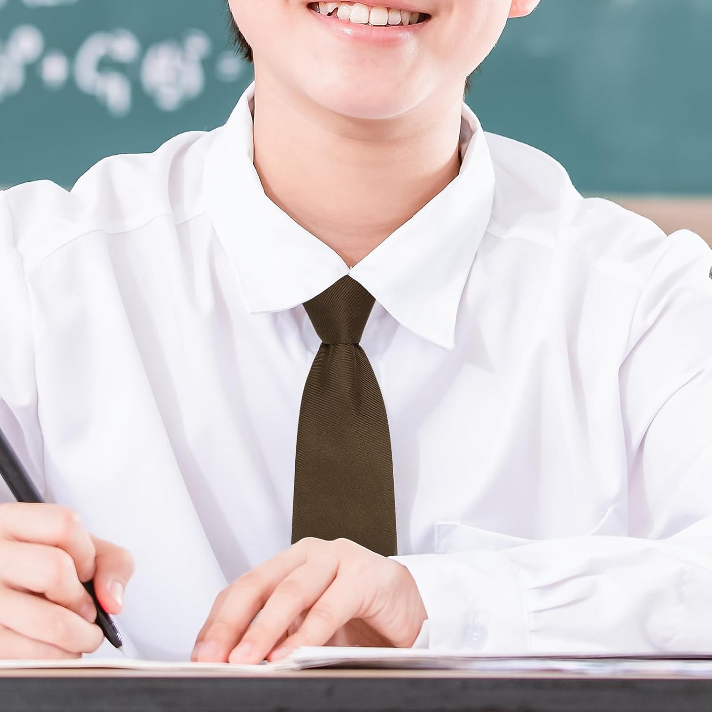 Sucrain 1 Stück Jungen Krawatte Vorgespunden Verstellbares Halsband Krawatte für Hochzeit Abschlussfeier Schuluniformen