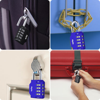 Combination Padlock, Diyife 4 Digit Locker Lock Weatherproof Lock Outdoor Combination Lock for School Gym Locker,Toolbox, Fence, Hasp, Cabinet(Black)