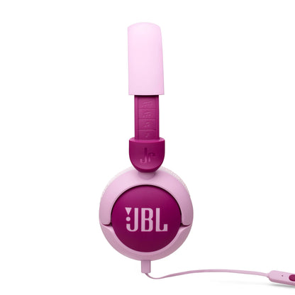 JBL Junior 320 – Kabelgebundene On-Ear Kinderkopfhörer mit sicherem Sound (<85dB), integriertem Mikrofon, kindgerechter Passform und anpassbar mit beiliegenden Stickern (Lila)