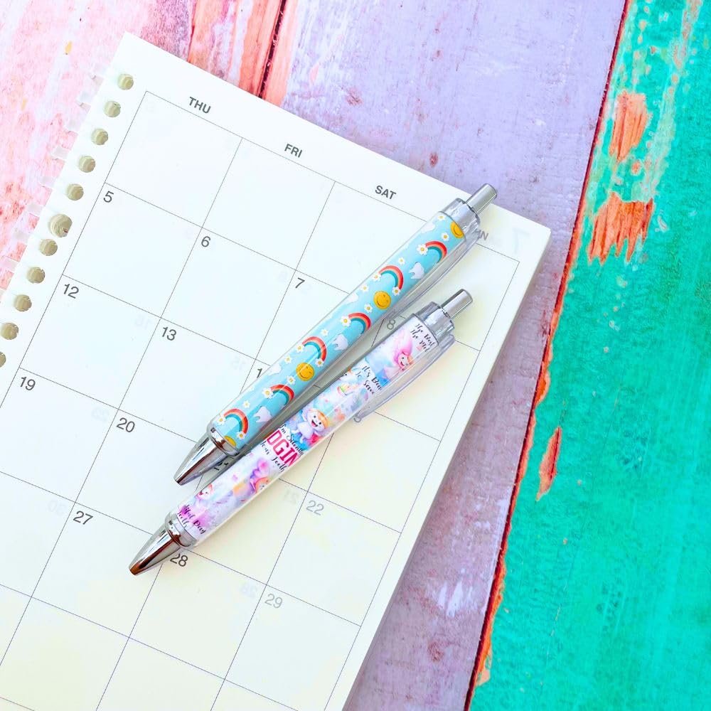 YJ PREMIUMS Dental Wrap Pens 8 Stück – Bürobedarf mit Zahn-Motiv, schwarze Stifte mit Zahnmuster als Geschenk für Mitarbeiter, Geschenke für Zahnarzthelferinnen, perfekt für die Wertschätzungswoche der Zahnarzthelferinnen