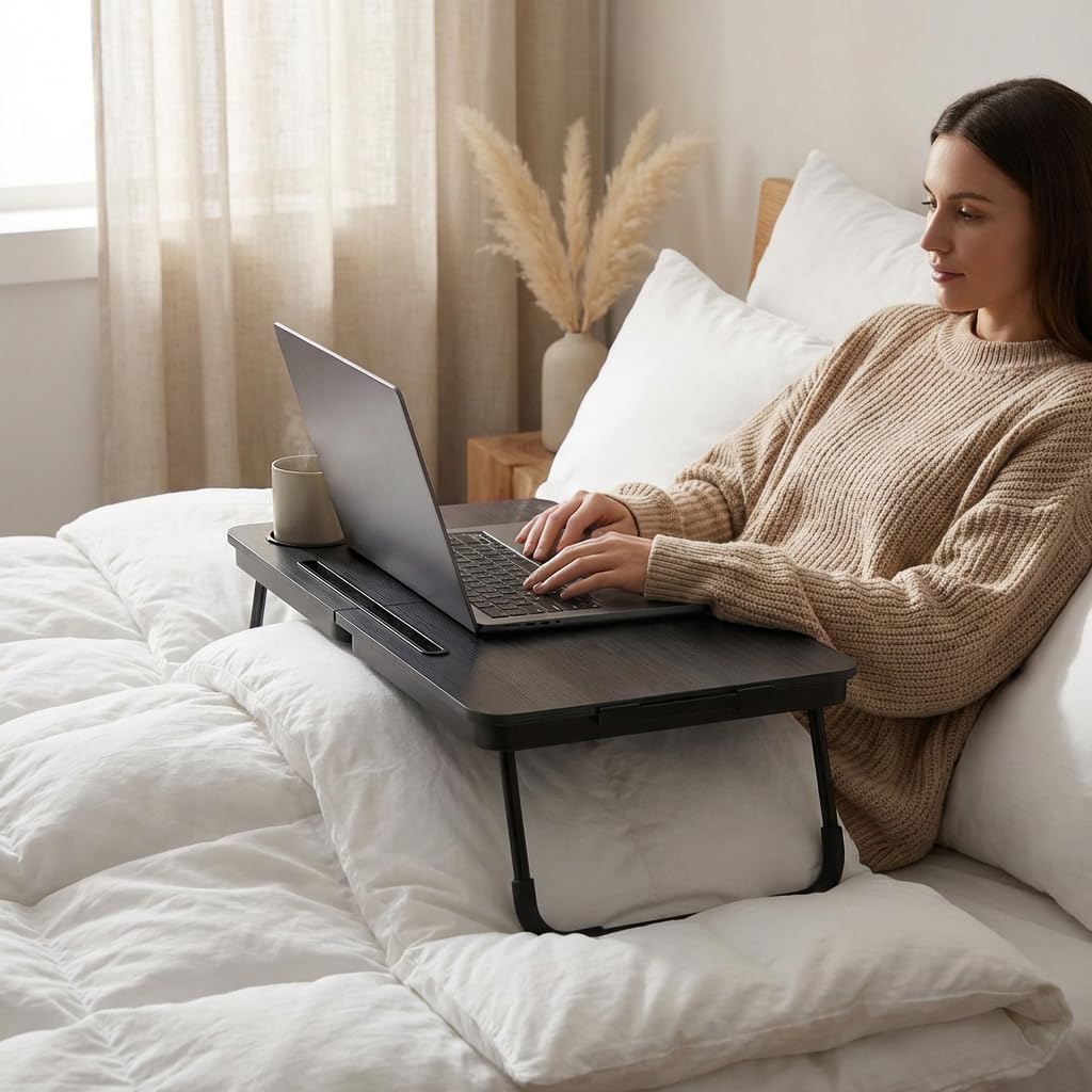 BUYIFY Foldable Laptop Bed Desk Review: A Game-Changer for Remote Work and Chill