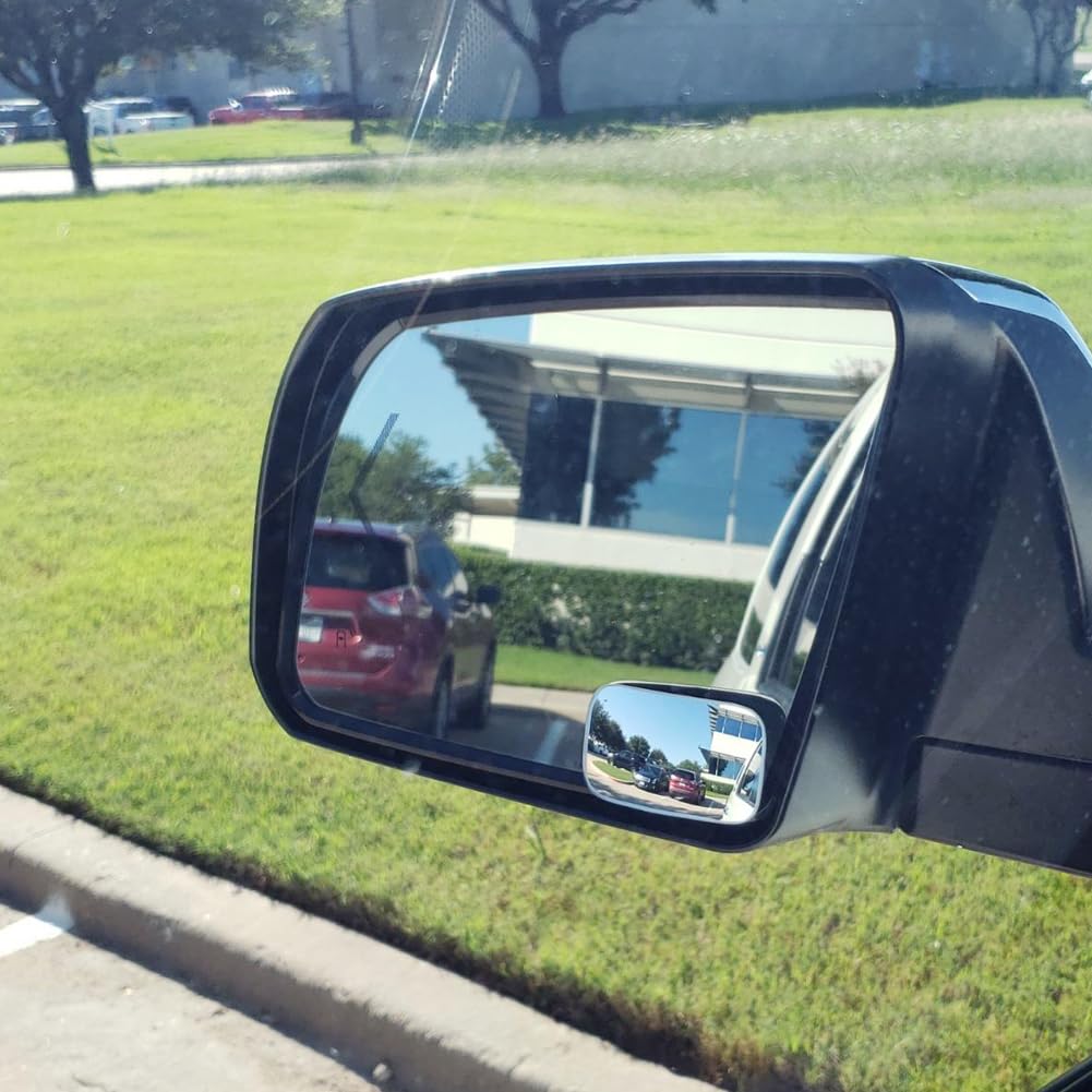 Ampper Blind Spot Mirror, 2" Round HD Glass Frameless Convex Rear View Mirror, Pack of 2