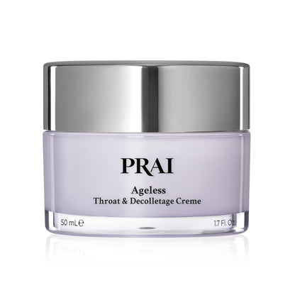 PRAI Ageless Throat & Decolletage Creme 118ml - Anti-Ageing, Collagen Boosting Skincare Cream - Tightens & Firms Skin, Reduces Wrinkles - Luxury Neck Moisturiser With Hyaluronic Acid - 7 Day Results