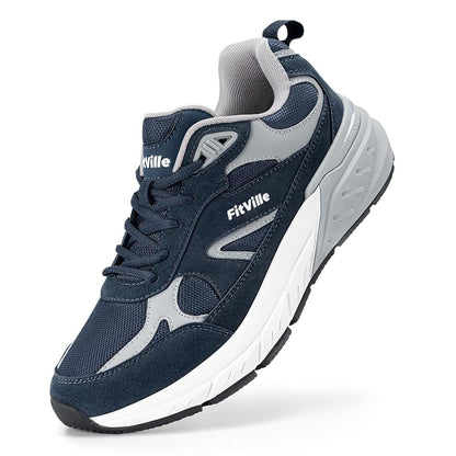 FitVille Wide Walking Shoes for Men Extra Wide Width Sneakers with Arch Support for Flat Feet Heel Pain Relief Plantar Fasciitis - Rebound NEO V1