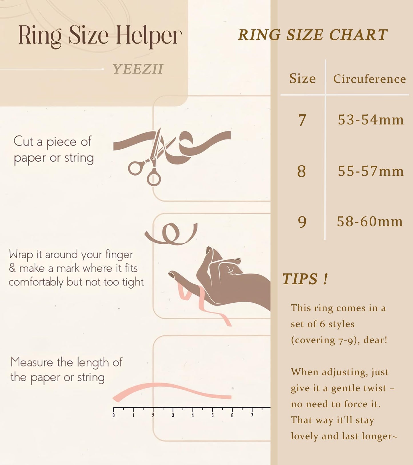 YEEZII Chunky Gold Rings for Women Non Tarnish, 18K Gold Plated Stackable Thumb Ring, Statement Women Rings Set