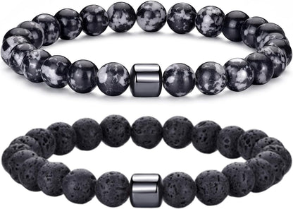 2,gray,lava Rock Bracelet