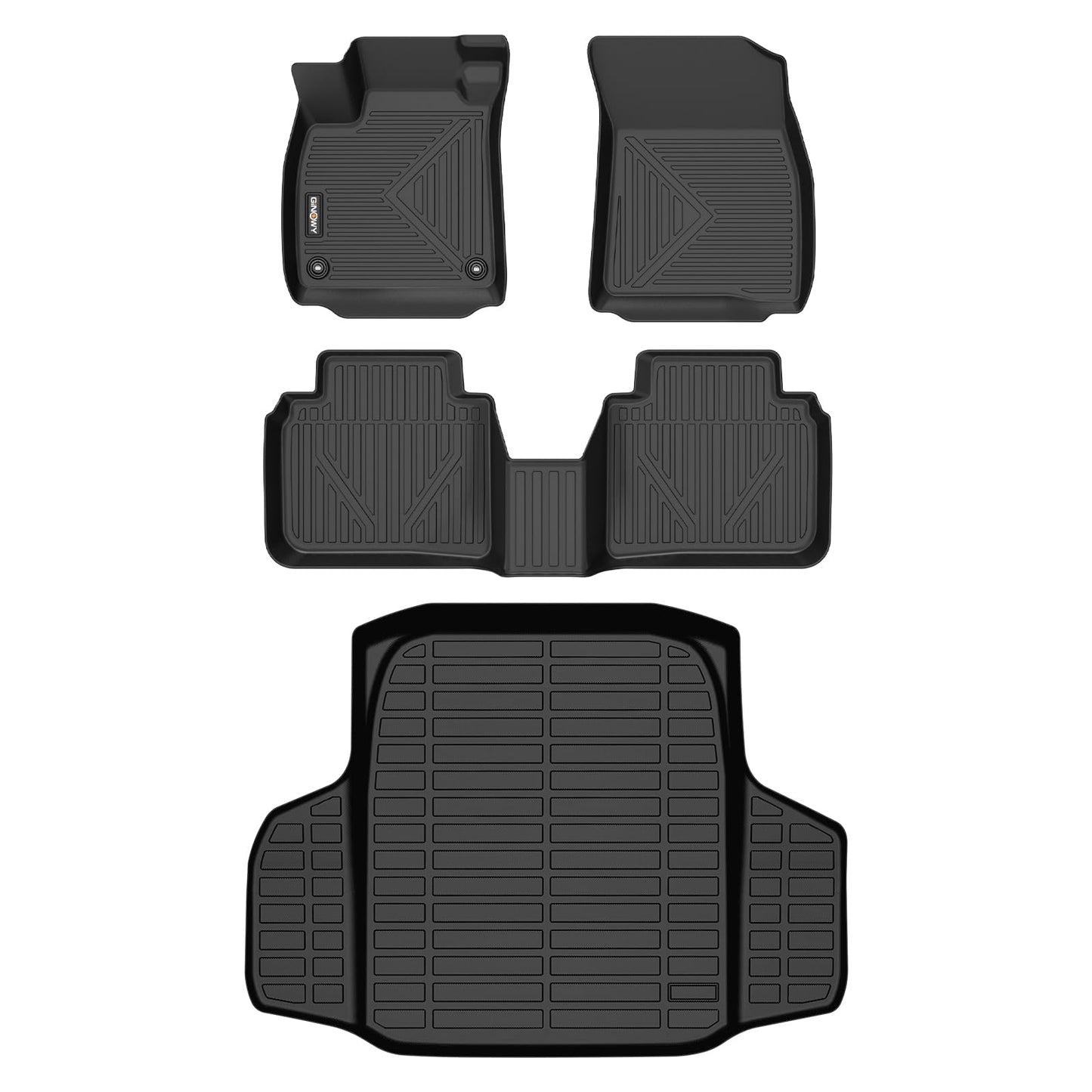 GINOWY-Floor Mats for Toyota 4Runner 1996-2002,1st+2nd Row,TPE All Weather Car Mats Custom Fit Rubber Floor Liners Car Accessories for Toyota 4Runner