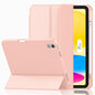 iMieet Case for iPad (A16)/iPad 10th Generation [11-Inch 2025/10.9 Inch 2022], Trifold Stand Smart Cover with Pencil Holder and Soft TPU Back, Supports Touch ID(Black)