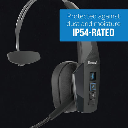 BlueParrott B350-XT Noise Cancelling Bluetooth Headset – Updated Design with Industry Leading Sound and Improved Comfort, Hands-Free Headset with Expanded Wireless Range and IP54-Rated Protection