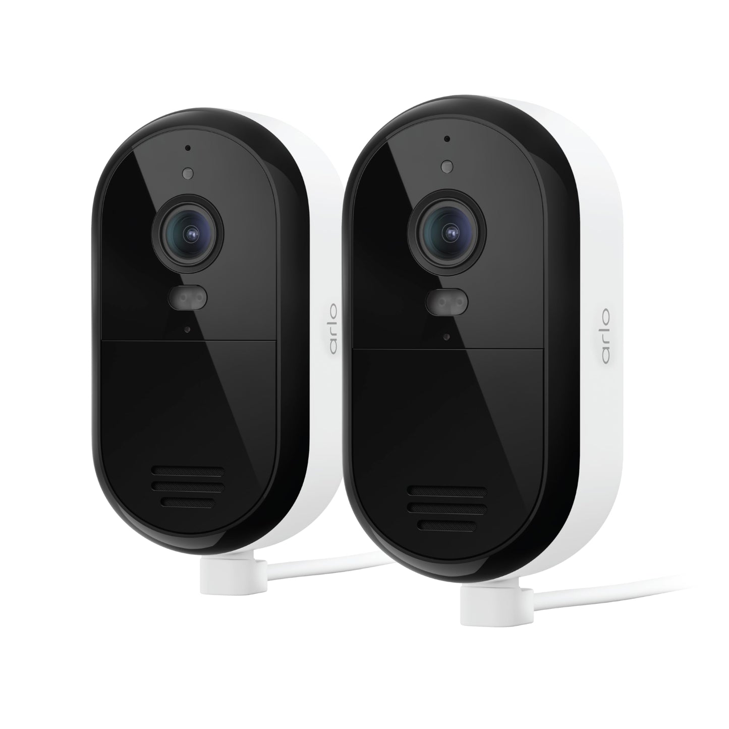 Security Camera Outdoor Wired 2-Pack - Arlo Essential 2K Surveillance Camera with Person Detection, Package Alert, Color Night Vision, 2-Way Audio, Weather Resistant, Motion Detection