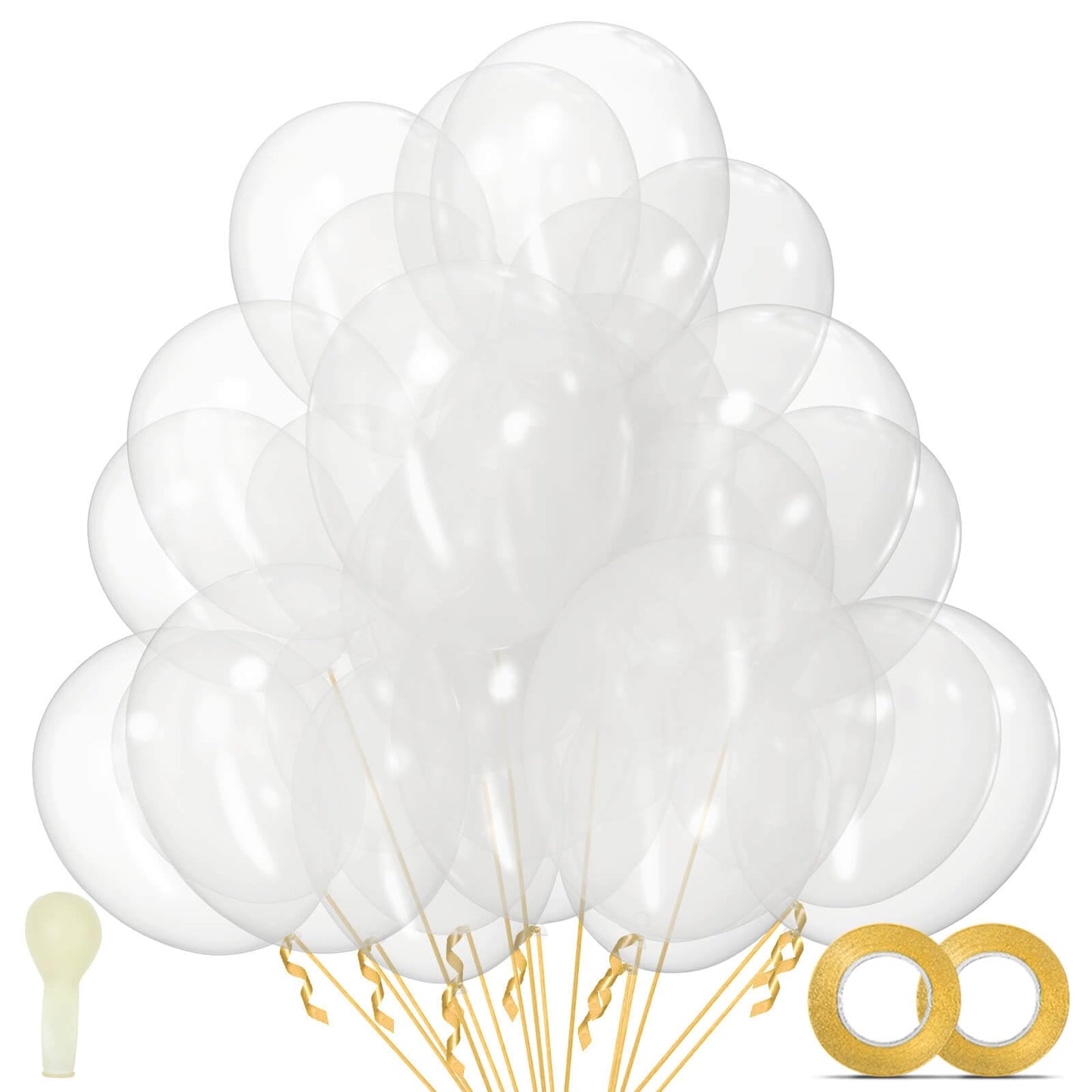 110pcs Black Balloon 12 inch, Black Latex Balloons for Birthday Party Baby Shower Wedding(with 2 Ribbons).