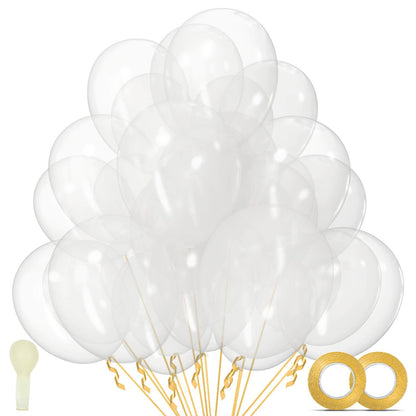 110pcs Black Balloon 12 inch, Black Latex Balloons for Birthday Party Baby Shower Wedding(with 2 Ribbons).