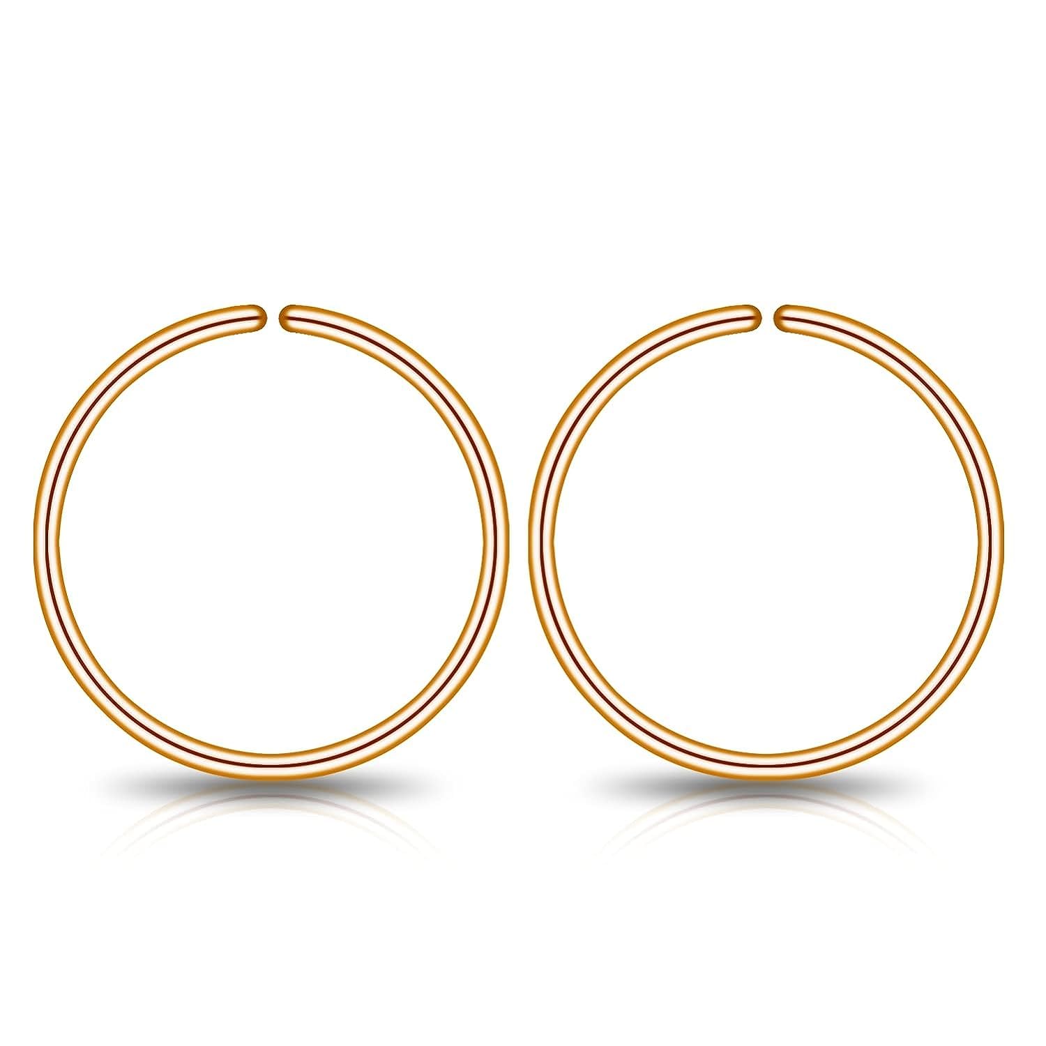 Small Gold or Sterling Silver Huggie Hoop Earrings for Women Cartilage Nose Helix Tragus