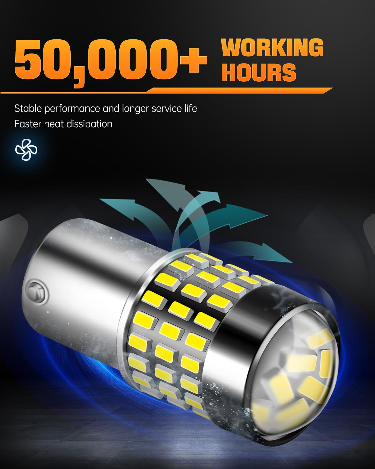 LUYED 3157 LED Bulbs Reverse Light Xenon White 1800 Lumens Super Bright 78 SMD 3056 3156 3057 4157 LED Bulbs,Used for Back Up Reverse Lights,Brake Lights,Tail Lights,Turn Signal Lights,Pack of 2