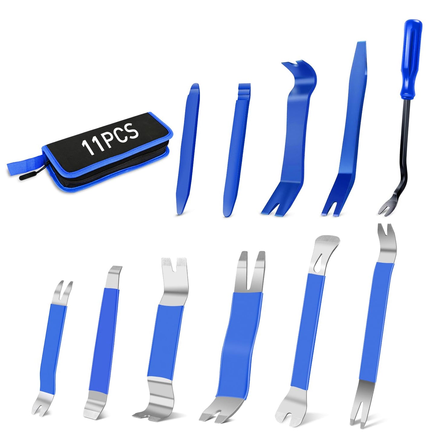 GOOACC 5PCS Auto Trim Removal Tool Kit No-Scratch Pry Tool Kit for Car Door Clip Panel & Audio Dashboard Dismantle -5PCS