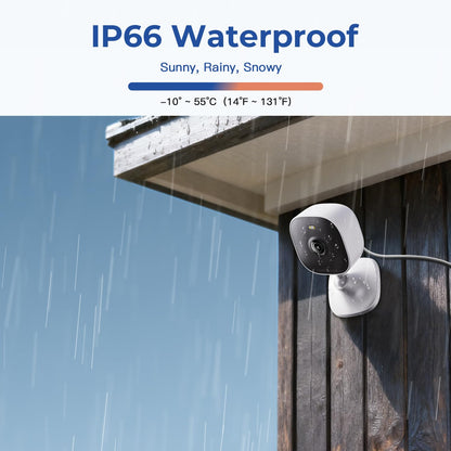 4MP Indoor Cameras for Home Security Outdoor, Home Security Camera System, 2.4g/5g Camera for House/Elder/Dog/Pet/Baby, Plug and Play, Support Card/Cloud (Not Included), 9.84ft Wire, 2PCS