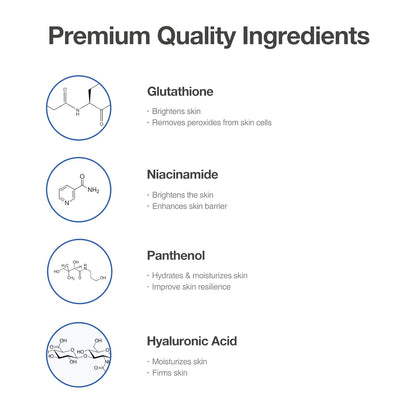 OxygenCeuticals Glutathione ToneUp Kit – Antioxidant Skincare Set with Glutathione and Niacinamide, Ampoule and Cream Duo 2-Piece Set, Made in Korea