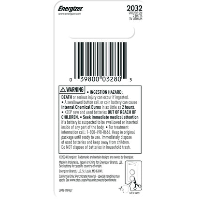 Energizer 2032 Batterien (4er-Pack), 3V Lithium-Knopfzellen