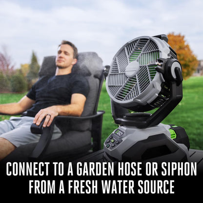 EGO POWER+ Portable Misting Fan, Outdoor Electric 18" 5 Speed Fan, Battery and Charger Not Included - FN1800