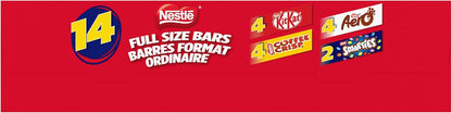 NESTLE Assorted Full Size Bars & Candies, KITKAT, AERO, COFFEE CRISP & SMARTIES, Individually Wrapped, Prepared in Canada, 638 g