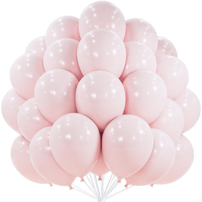 PartyWoo Light Pink Balloons 100 pcs Different Sizes of 36 18 12 10 5 Inch Pastel Baby Pale Pink Balloon Arch Kit Garland for Baby Shower Valentine's Day Princess Birthday Party Decorations Pink-Y48