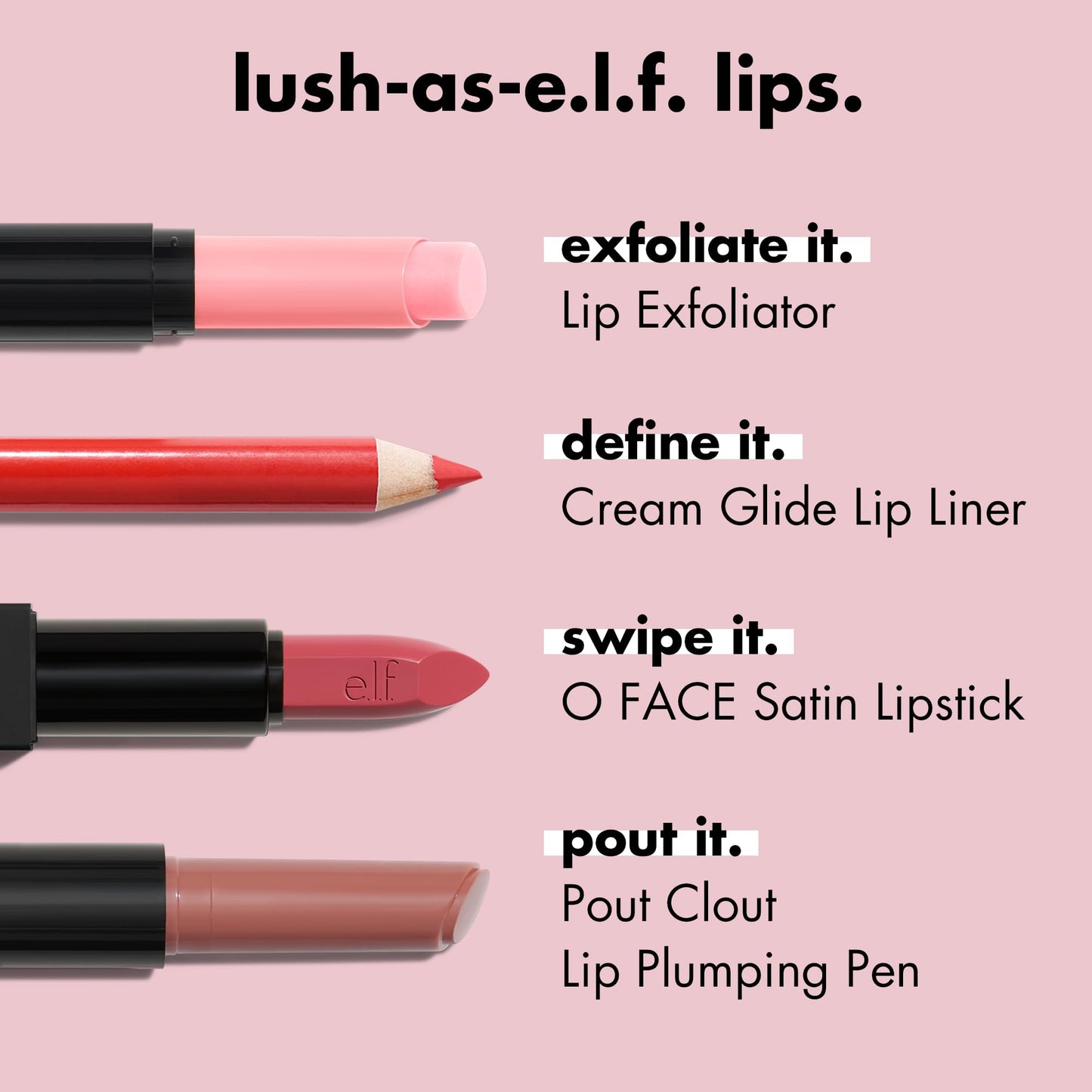 e.l.f. Cream Glide Lipliner, Hochpigmentierter Stift zum Formen & Konturieren der Lippen, Semi-Mattes Finish, Vegan & Tierversuchsfrei, Mauve Aside