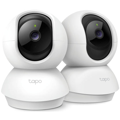 Tapo 2K Indoor Pan/Tilt Wired Security Camera - Works as a Baby Monitor & Pet Camera, Motion Detection, 2-Way Audio, Siren, Night Vision, Subscription-Free Local Storage or Optional Cloud, Black, C211