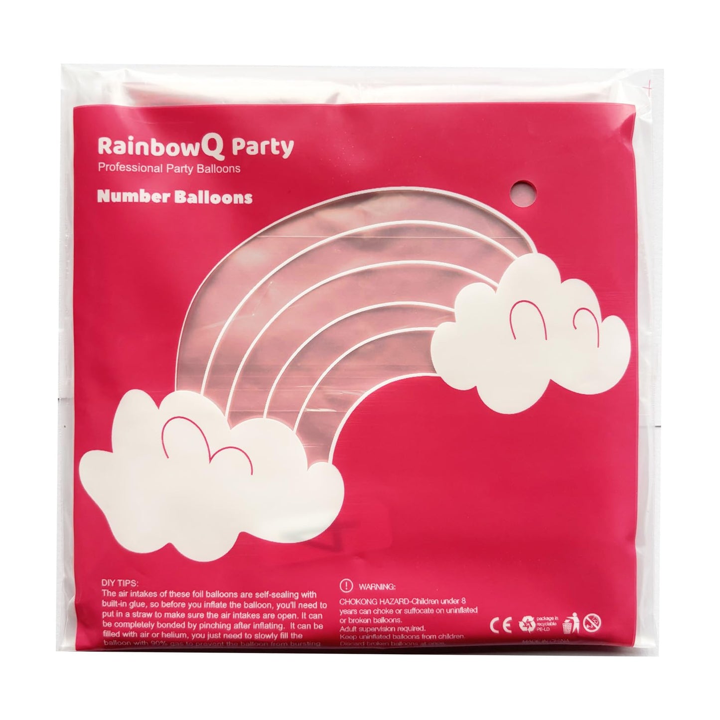 RainbowQ Party 1 Ballon Nummer 40 Zoll für Jungen oder Mädchen Groß Rosa 0-9 Folien-Mylar Großer 1 Zahlenballon Alles Gute zum 1. Geburtstag Party Jubiläumsdekorationen Zubehör