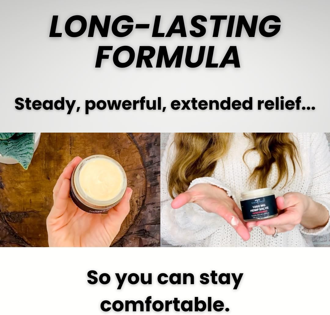 Medical Miracles Hemp Salve Intense Strength 10,000 MG. Ideal for Hips, Joints, Neck, Back, Elbows, Fingers, Hands, and Knees.