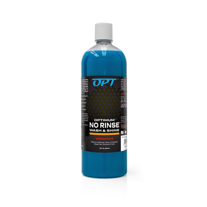 Optimum No Rinse Wash and Shine Version 6 - ONR Rinseless Car Wash Soap for Auto Detailing, Use On Paint, Ceramic Coatings, Glass, Interior (32 Oz)