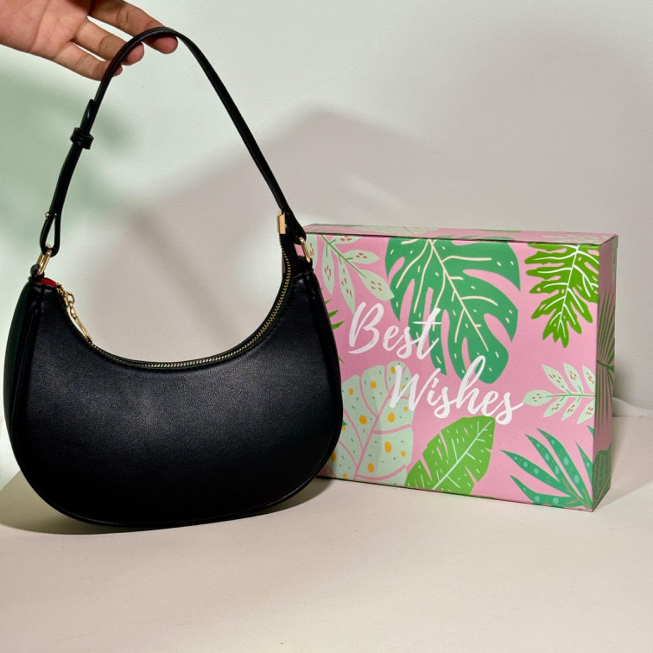Barabum Kleine Umhängetasche für Damen, halbmondförmige Geldbörse, Y2K Trend Clutch Handtaschen