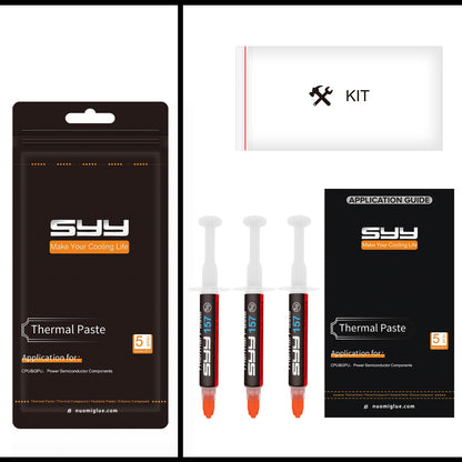 SYY Wärmeleitpaste mit Werkzeug-Set, 4 Gramm CPU Paste Wärmeleitpaste Kühlkörper für IC/Prozessor/CPU/GPU/alle Kühler