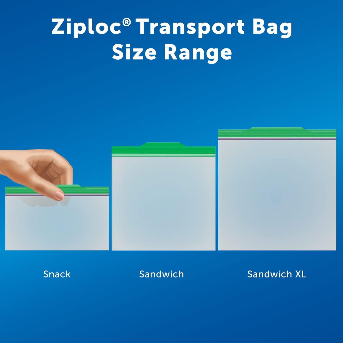 Bolsas Ziploc para sándwiches para frescura en movimiento, tecnología Grip 'n Seal para un agarre, apertura y cierre más fáciles, 90 unidades