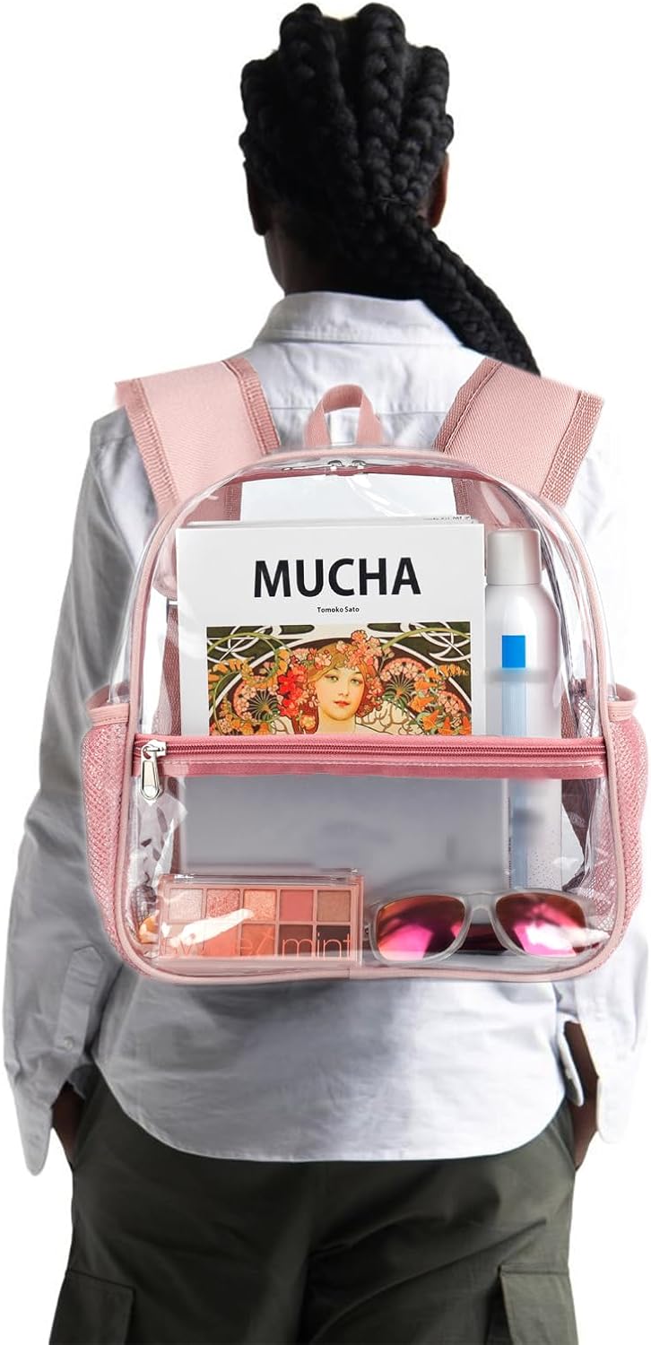 Mini Transparenter Rucksack 12x12x6 Stadion Zugelassener Plastik-Rucksack