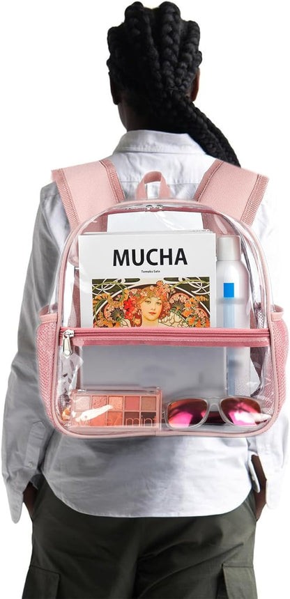Mini Transparenter Rucksack 12x12x6 Stadion Zugelassener Plastik-Rucksack