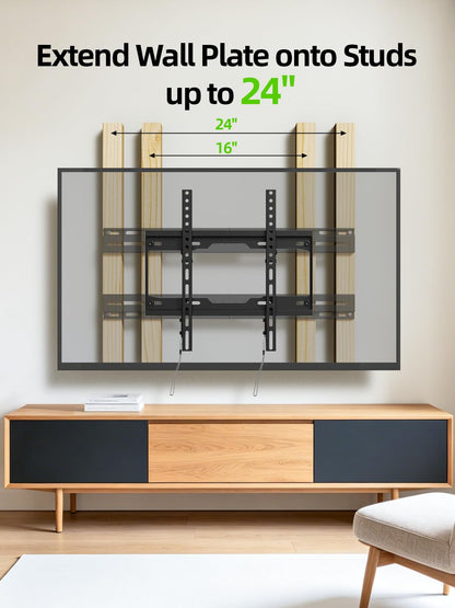 Full Motion TV Wall Mount for Most 37"-84" Flat Screen TV, Swivel or Tilt TV Wall Bracket with Dual Articulating Arms, for 12"-16" Wood Studs, Max VESA 600x400mm, Load 120 lbs by USX MOUNT