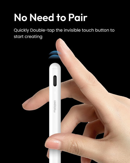 Metapen A8 iPad-Bleistift für Apple iPad 2018-2025, 4 Min. Schnellladung, magnetischer Stylus-Stift für iPad 11/10/9/8/7/6. Generation, iPad-Zubehör für Pro 12.9/11/13-Zoll M4, Air 3/4/5/M2/M3, Mini 5/6. Generation