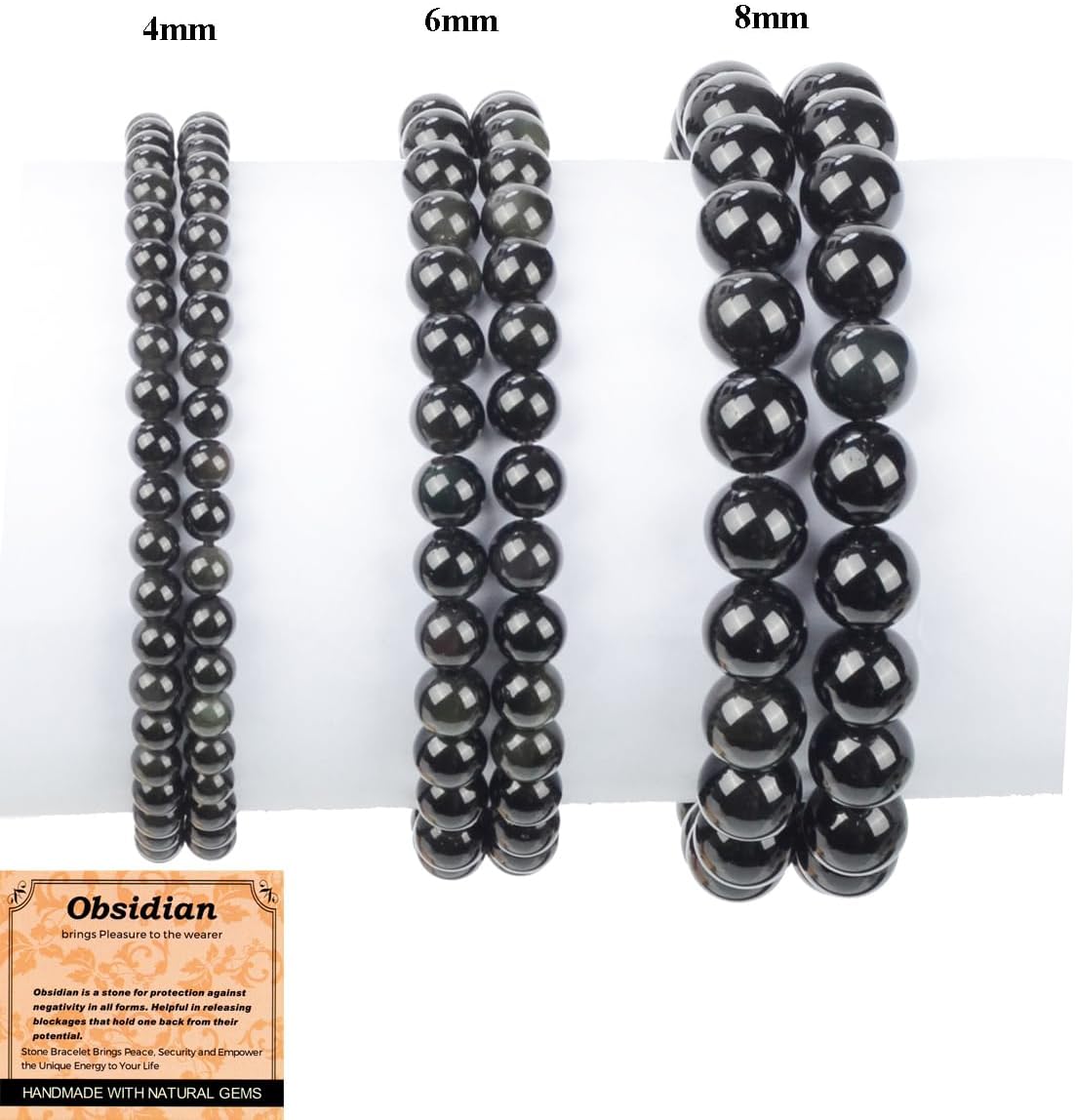 MASSIVE BEADS Black Obsidian Bracelet: A Powerful Tool for Protection and Pleasure