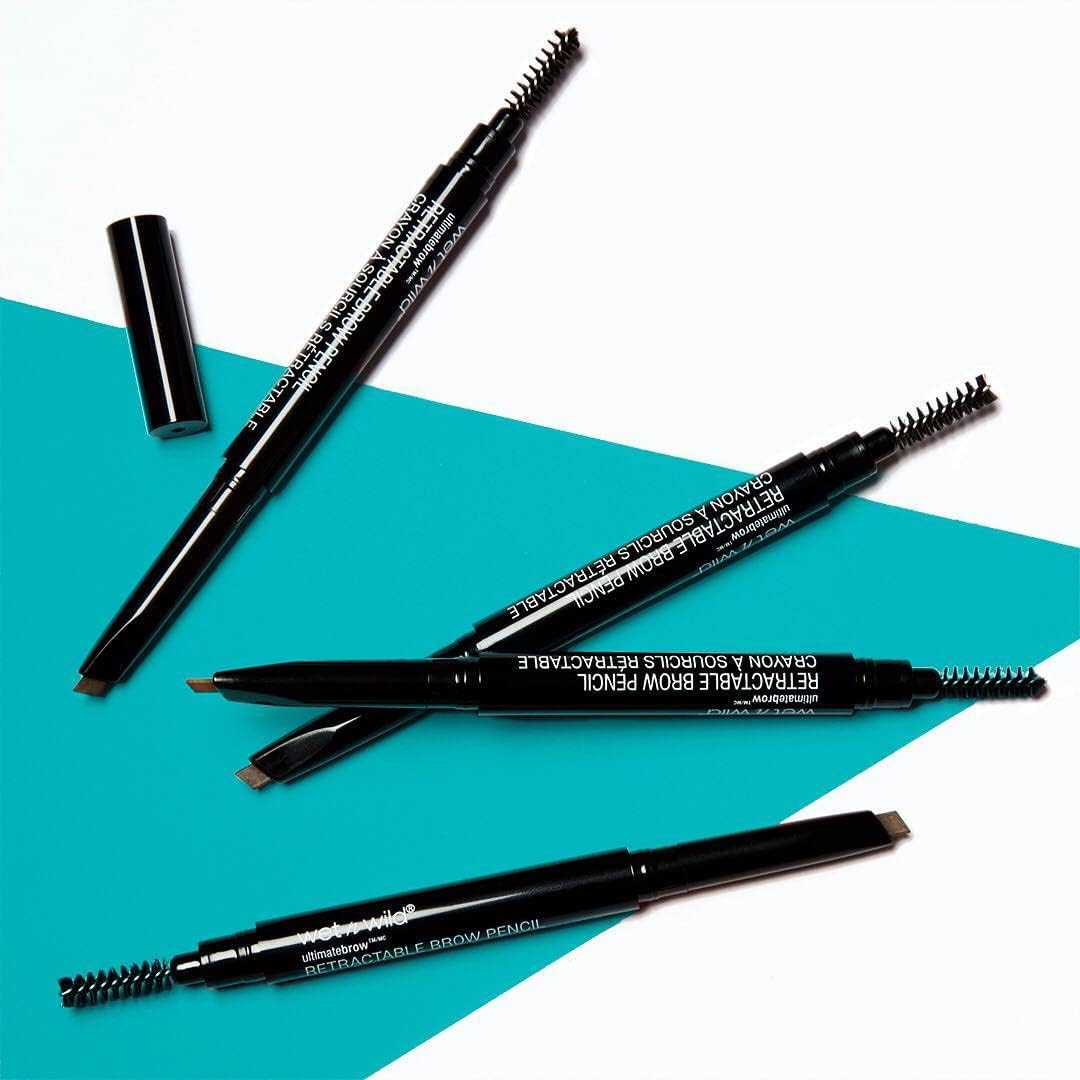 wet n wild Ultimate Eyebrow Retractable Definer Pencil, doppelseitig, feine Spitze, formt, definiert, füllt Augenbrauen aus - Dark Brown