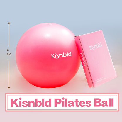 kisnbld Kleiner Gymnastikball, 9 Zoll Mini Pilates Ball, Anti-Burst und Rutschfester Mini Yoga Ball für Stabilität, Fitness, Physiotherapie, Dehnung und Rumpfkrafttraining zu Hause, im Fitnessstudio und Büro