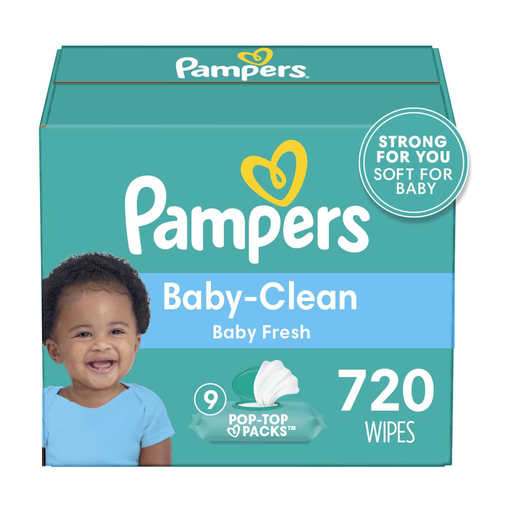 Pampers Complete Clean Baby Wipes - Fresh Scent 3X Pop-Top Packs 216 Count