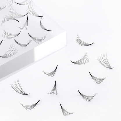 Cluster Wimpern D-Curl Wimperncluster 280 Stück Wimpernverlängerung Cluster Einzelwimpern Weiche DIY Wimpernverlängerungen Gemischtes Tray Wimperncluster Natürlicher Look (60D-0.07D, 8-16mm)