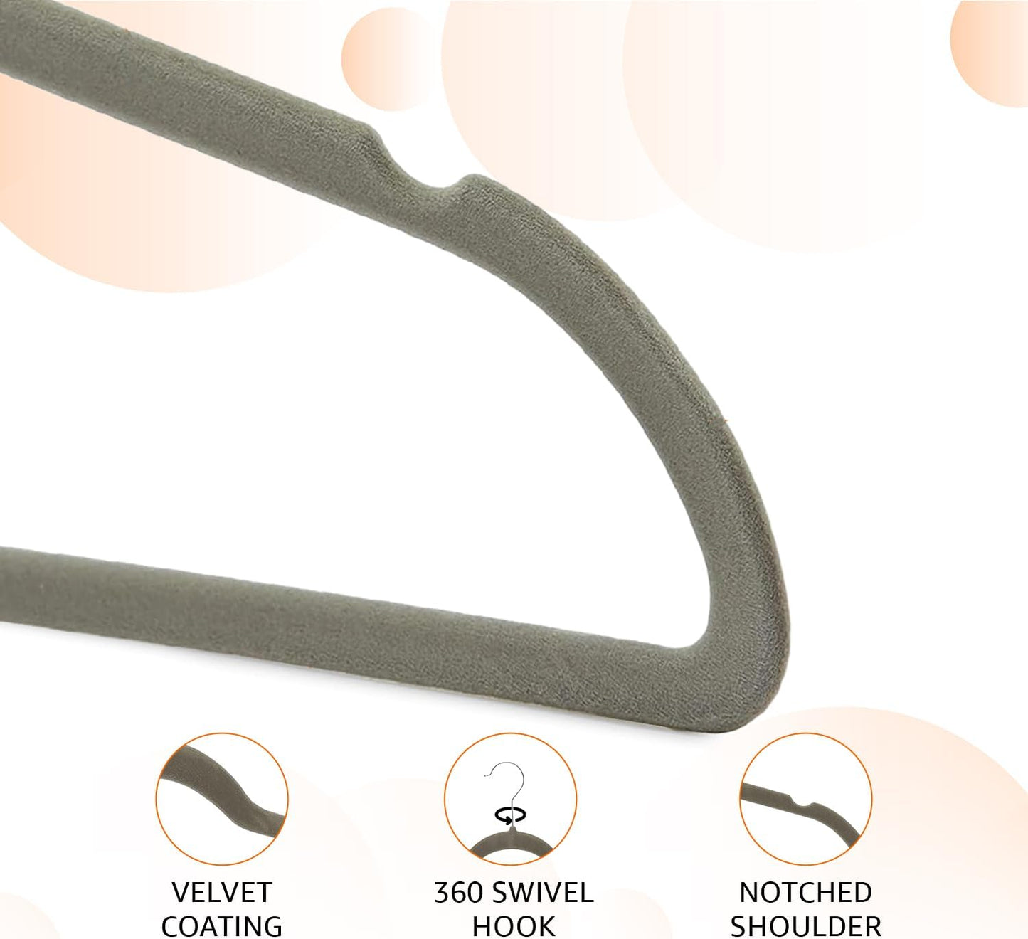 Amazon Basics Samtkleiderbügel für Anzüge – 30er-Pack, Schwarz