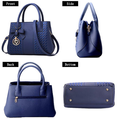 Jeniulet Geldbörsen und Handtaschen für Damen Mode Damen PU-Leder Top-Griff Satchel Schulter Tragetaschen Dunkelgrau 10.2" x 3.9" x 7.9"